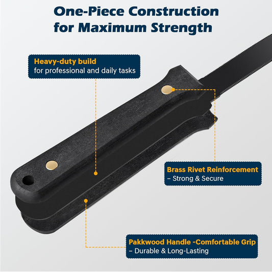 2-Pack Cardboard Cutter – No Blade Replacement, Serrated Corrugated Knife for Precision Box Cutting, DIY Crafting, and Recycling –Heavy Duty Ergonomic Handle & Anti-Stick Coating