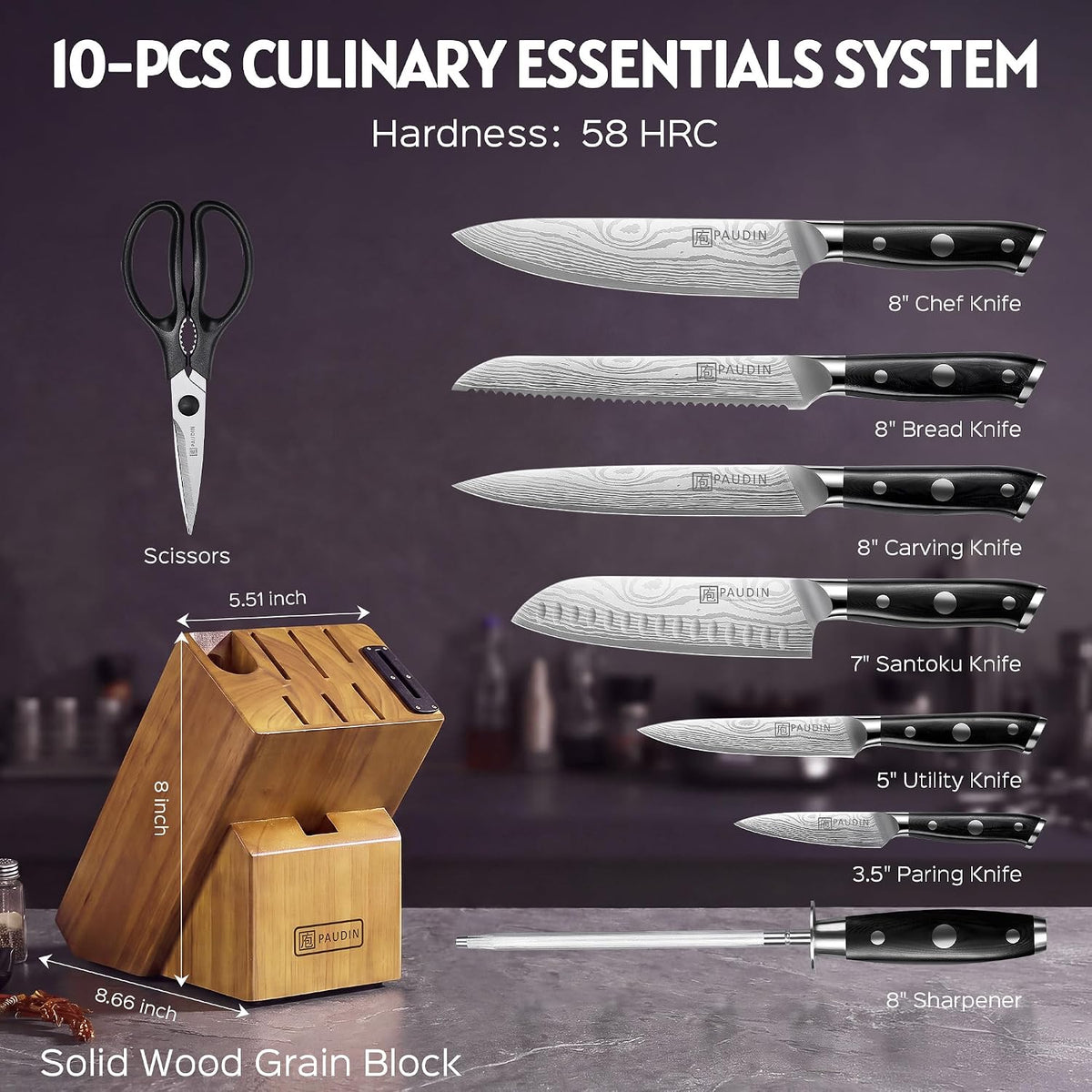 Cleaver Knife 7 Inch, Razor Sharp Chinese Chef Knife Dishwasher Safe, German High Carbon Steel Vegetable Cleaver with G10 Handle, Meat Slicing Slicer, Daily Meal Prep for Home and Restaurant