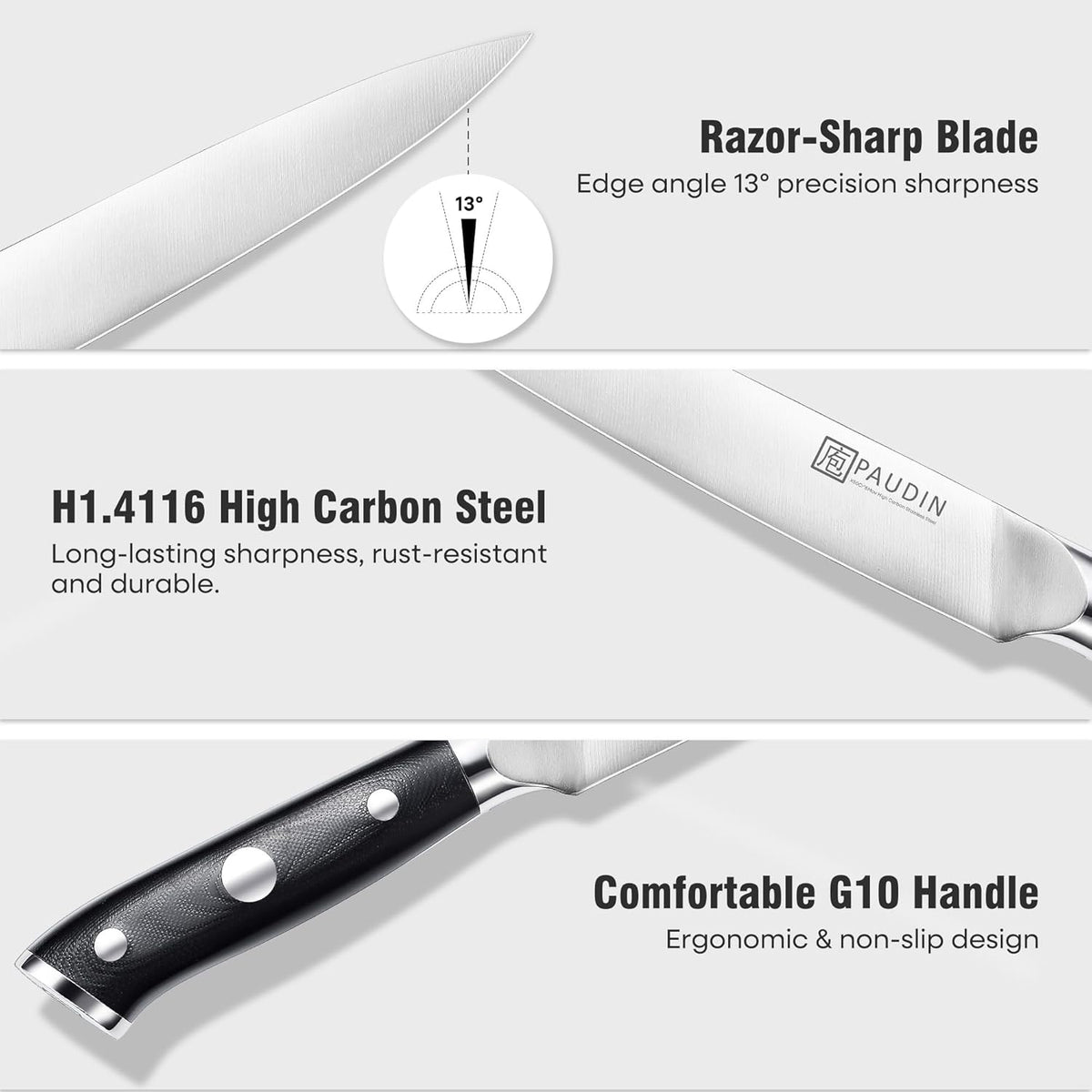 Cleaver Knife 7 Inch, Razor Sharp Chinese Chef Knife Dishwasher Safe, German High Carbon Steel Vegetable Cleaver with G10 Handle, Meat Slicing Slicer, Daily Meal Prep for Home and Restaurant