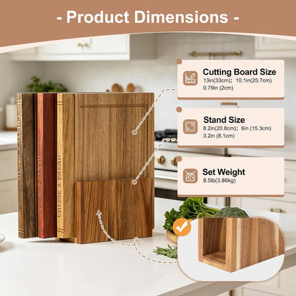 Book Cutting Boards Set,Wooden Chopping Cutting Boards,Wooden Chopping Boards Books Sets For Kitchens