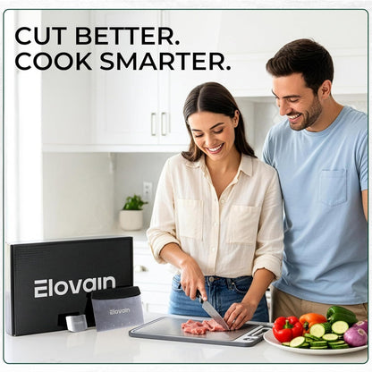 Stainless Steel Cutting Board with Built-In Knife Sharpener | Bench Scraper | Double-Sided 304 Food-Grade Steel and Wheat Straw · For Meat and Vegetables · Dishwasher Safe · 15x10 Inch · 3-Piece Set