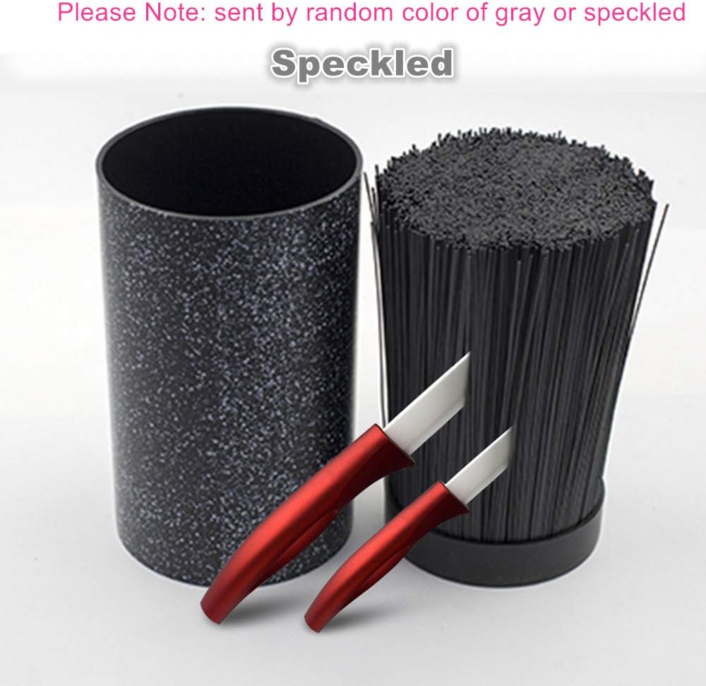 Universal Knife Block Holder with Premium Nylon Insert - Cooking Utensils Holder, Perfect for Ceramic Knives, Steak Knives and Kitchen Accesseries Storage (Cylinder)