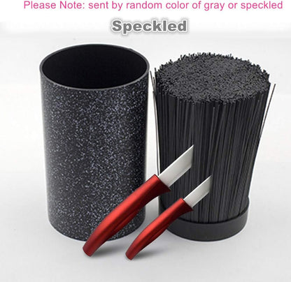 Universal Knife Block Holder with Premium Nylon Insert - Cooking Utensils Holder, Perfect for Ceramic Knives, Steak Knives and Kitchen Accesseries Storage (Cylinder)