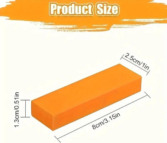Cleaning Eraser for Kitchen, Rubber Stain Eraser for Removing Water Stains and Rust, Reusable Cleaning Scrubber Pad for Sink, Countertop, and Cookware, 3.15"x1"x0.51" (2)