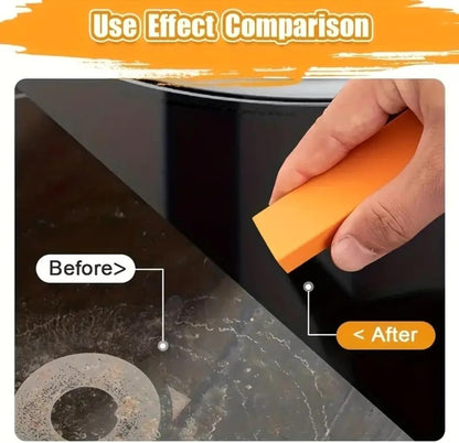 Cleaning Eraser for Kitchen, Rubber Stain Eraser for Removing Water Stains and Rust, Reusable Cleaning Scrubber Pad for Sink, Countertop, and Cookware, 3.15"x1"x0.51" (2)