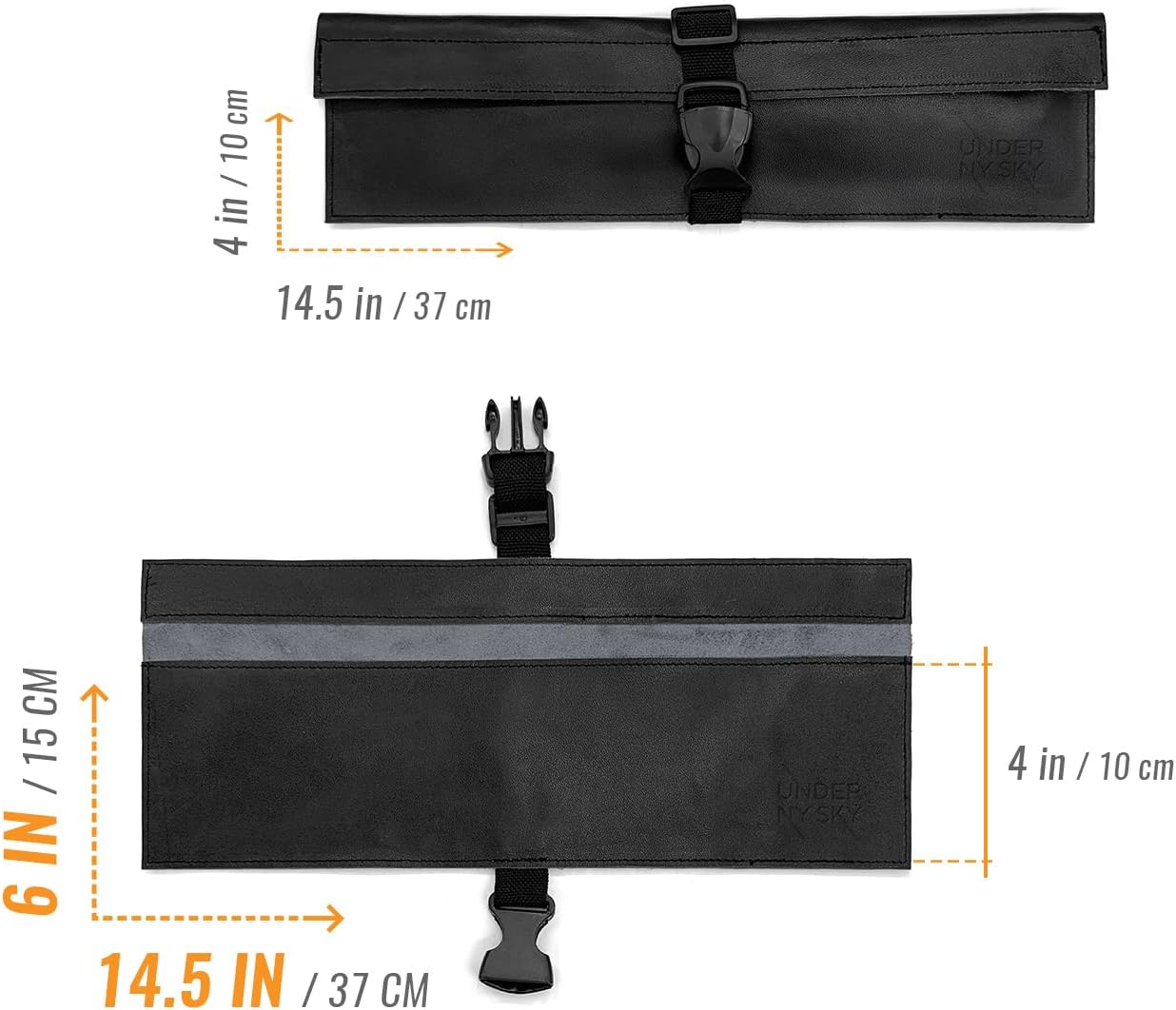 Genuine Leather Knife Roll Case, Bag For Chefs, 1 Slot, Black | Real Leather Pouch, Portable Bag for Cooking Tools, Utensils, Cutlery Knives, Brushes, Roll For Chefs, Kitchen, Travel, Gift