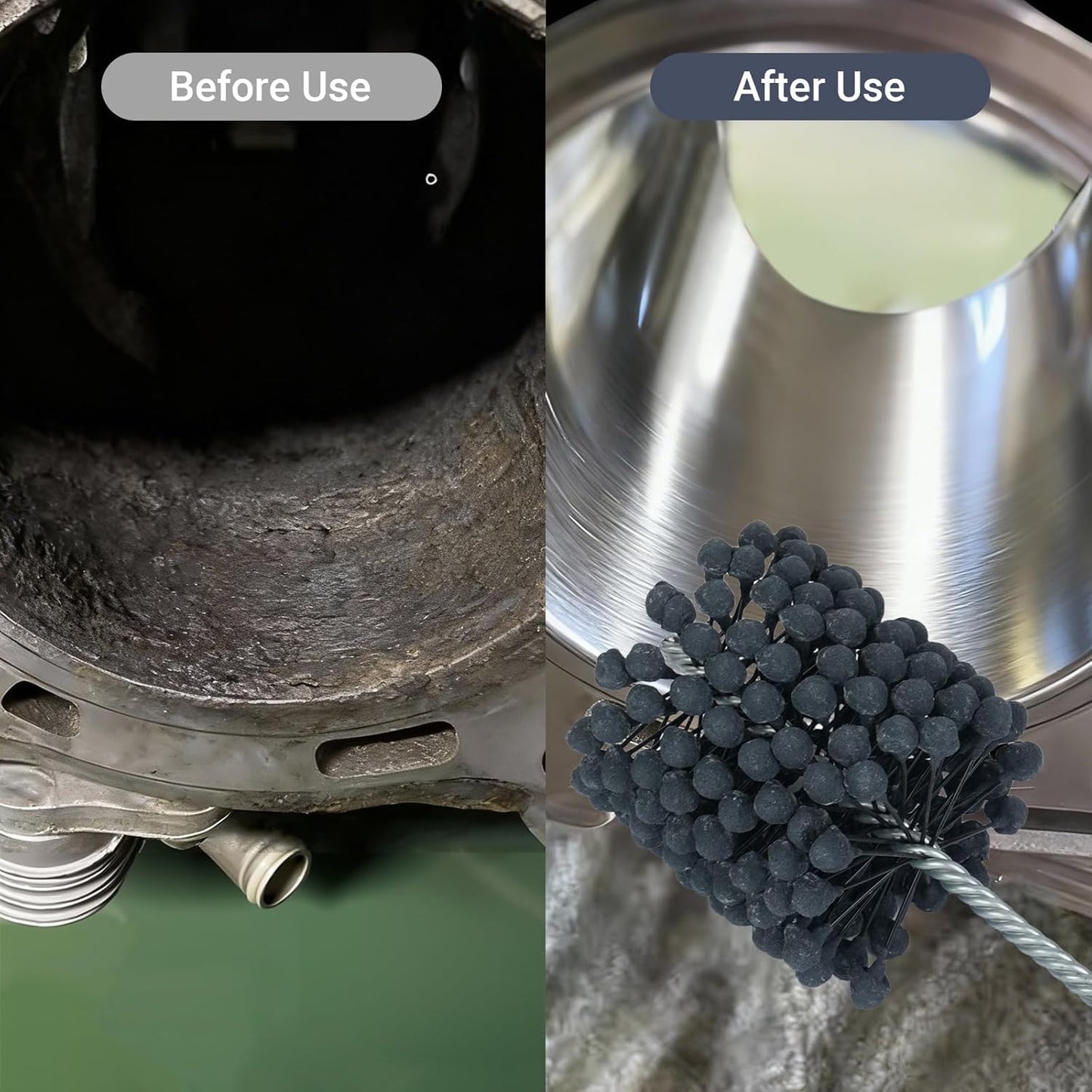 Cylinder Hone, 240 Grit Silicon Carbide, 4 1/8" (105mm) Diameter Ball Hone for Hole Diameters 3 3/4" - 4 1/8", Cylinder Engine Sanding Brush for Mild Steel, Stainless Steel, and Cast Iron