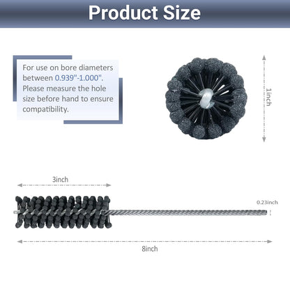 Cylinder Hone, 240 Grit Silicon Carbide, 4 1/8" (105mm) Diameter Ball Hone for Hole Diameters 3 3/4" - 4 1/8", Cylinder Engine Sanding Brush for Mild Steel, Stainless Steel, and Cast Iron