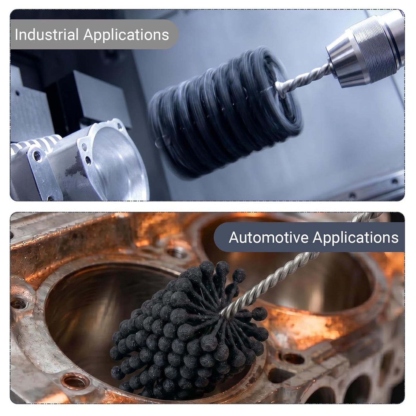 Cylinder Hone, 240 Grit Silicon Carbide, 4 1/8" (105mm) Diameter Ball Hone for Hole Diameters 3 3/4" - 4 1/8", Cylinder Engine Sanding Brush for Mild Steel, Stainless Steel, and Cast Iron