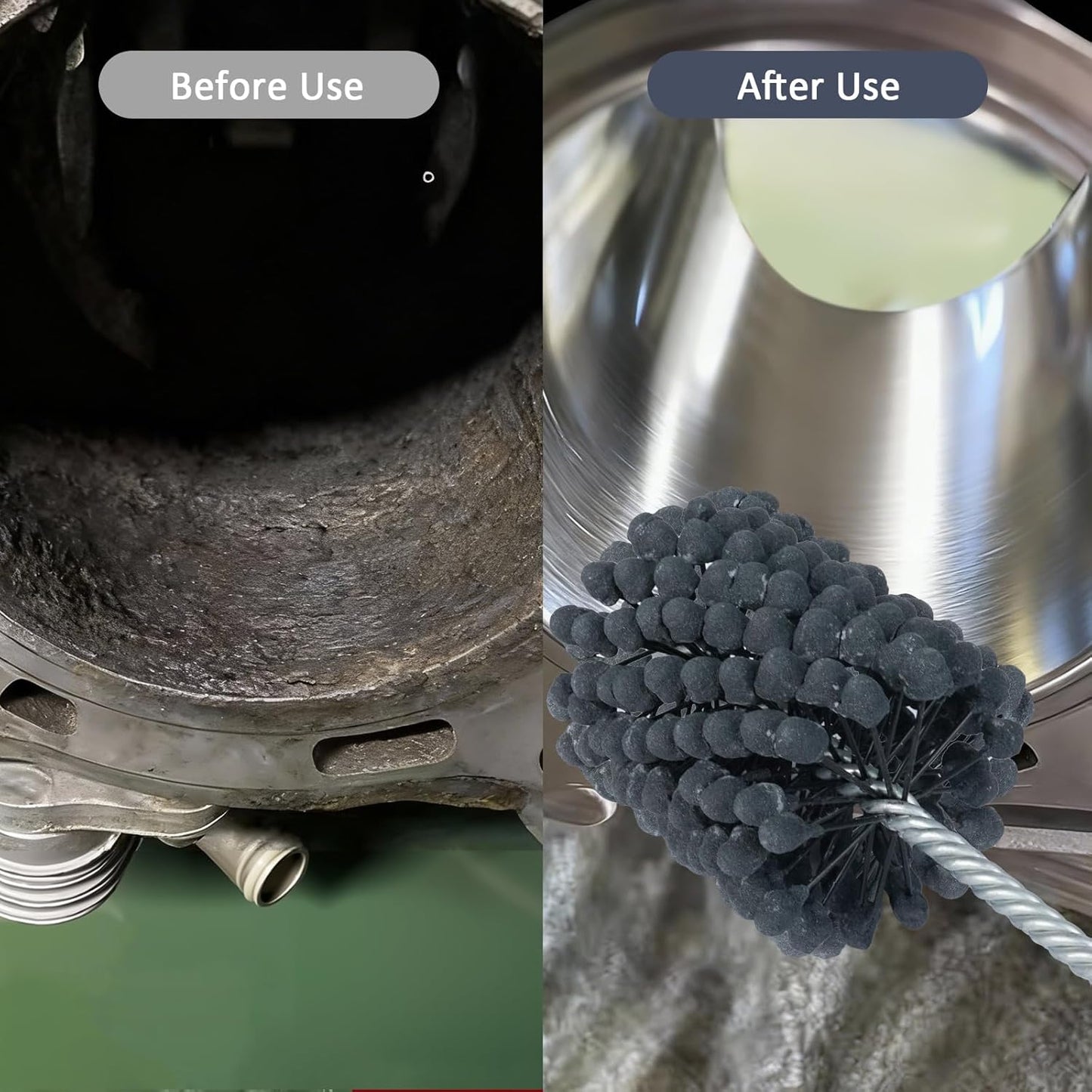 Cylinder Hone, 240 Grit Silicon Carbide, 4 1/8" (105mm) Diameter Ball Hone for Hole Diameters 3 3/4" - 4 1/8", Cylinder Engine Sanding Brush for Mild Steel, Stainless Steel, and Cast Iron