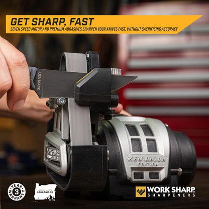 Ken Onion Knife Sharpener Tool - Adjustable Knife Sharpening System - For Knives, Scissors, Serrated Blades, & Tools