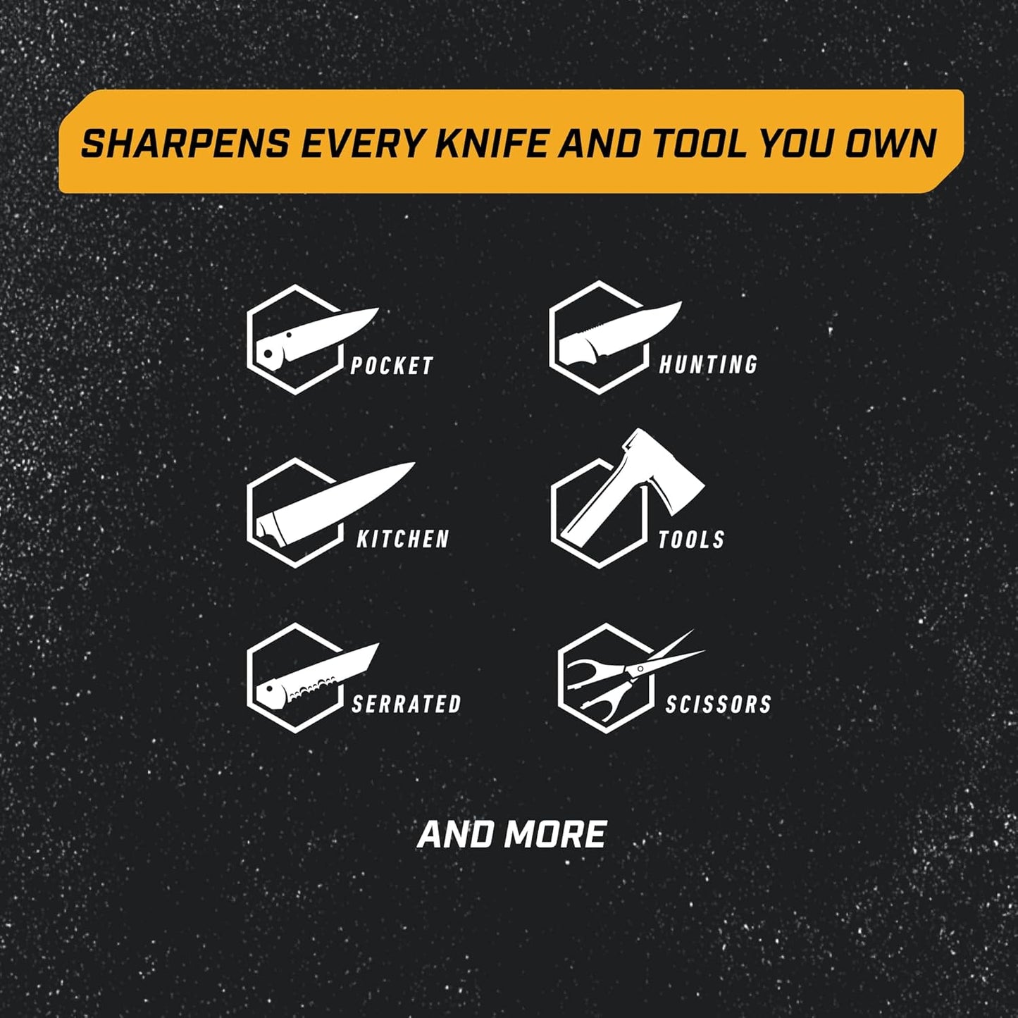 Ken Onion Knife Sharpener Tool - Adjustable Knife Sharpening System - For Knives, Scissors, Serrated Blades, & Tools