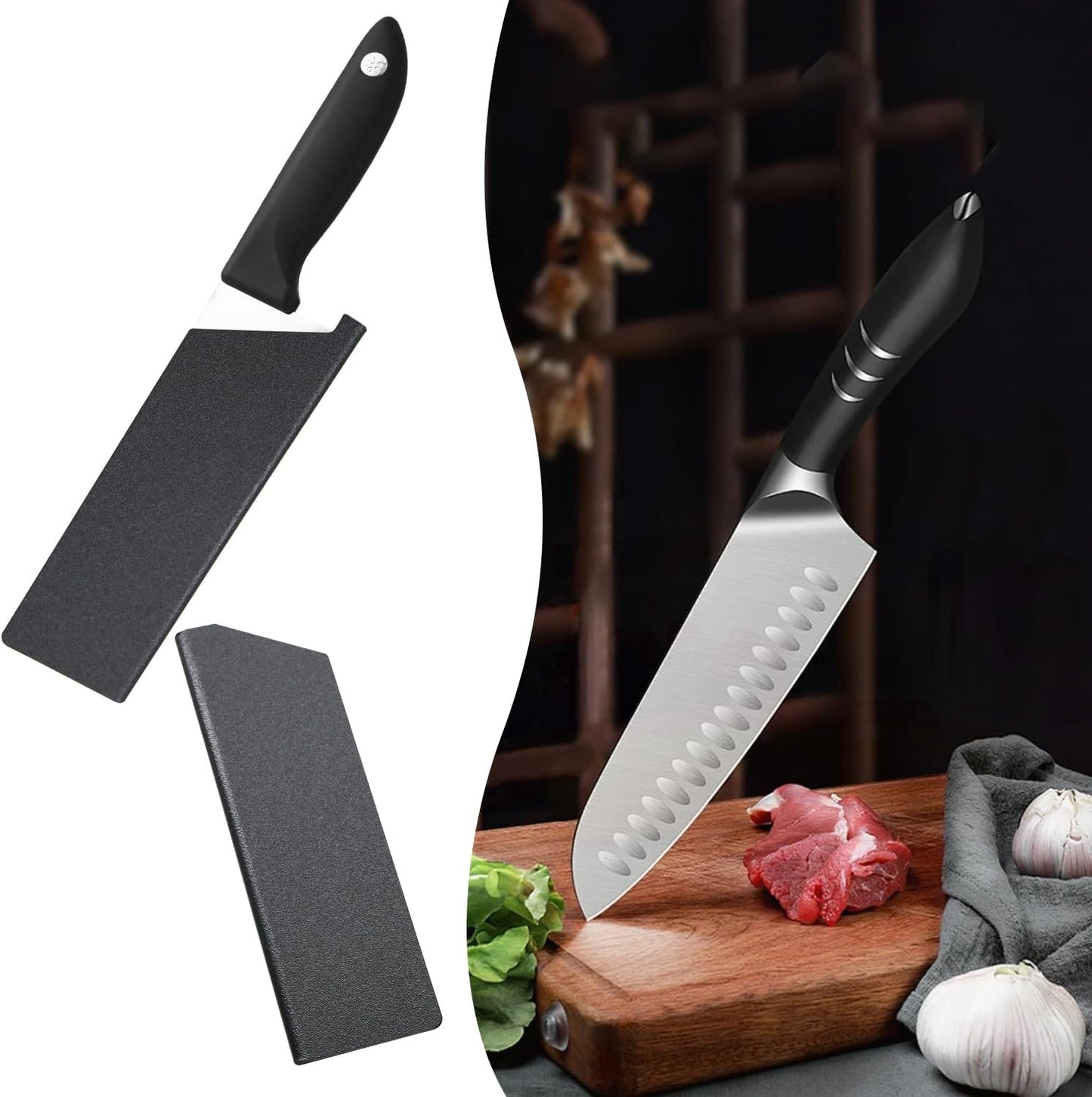 3pcs Universal Knife Edge Guards for 3.5'' Paring Fruit Knife, Kitchen Safety Knife Sheath Sleeves ABS Knife Cover Case Knife Blade Protectors