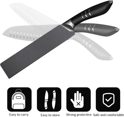 3pcs Universal Knife Edge Guards for 3.5'' Paring Fruit Knife, Kitchen Safety Knife Sheath Sleeves ABS Knife Cover Case Knife Blade Protectors