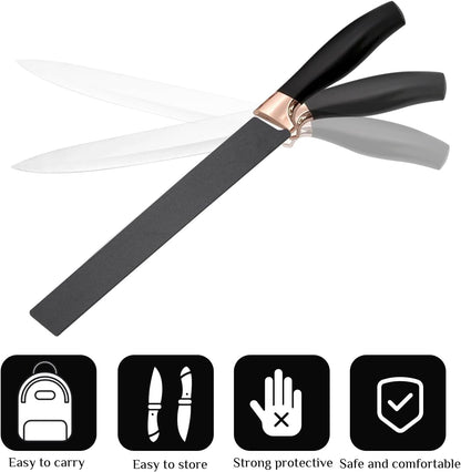 3pcs Universal Knife Edge Guards for 3.5'' Paring Fruit Knife, Kitchen Safety Knife Sheath Sleeves ABS Knife Cover Case Knife Blade Protectors