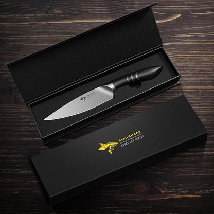 Paring Knife 5 Inch Ultra Sharp Ergonomic Handle Design Black | Small Kitchen Knife, German molybdenum-vanadium Stainless Steel, Chopping Knife for Precise Cutting, Peeling, Slicing