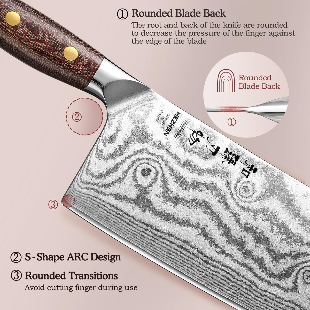 7.3'' Santoku Knife with Sheath – 67 Layers Damascus Steel, Professional Kitchen Knife for Meat, Fish & Vegetables, Micarta Handle