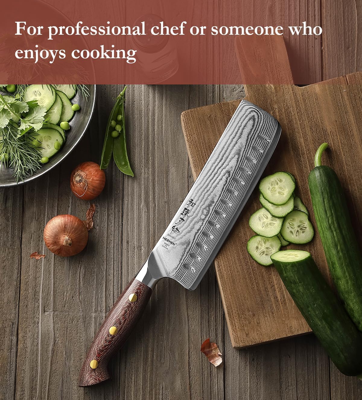 7.3'' Santoku Knife with Sheath – 67 Layers Damascus Steel, Professional Kitchen Knife for Meat, Fish & Vegetables, Micarta Handle