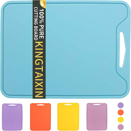 Flexible Silicone Cutting Boards For Kitchen 11.8''x 8.6'',BPA Free Silicone Cutting Board Kitchen Mat For Fruit and Vegetables, Dishwasher Safe, Suitable For Both Indoor and Outdoor (Blue)