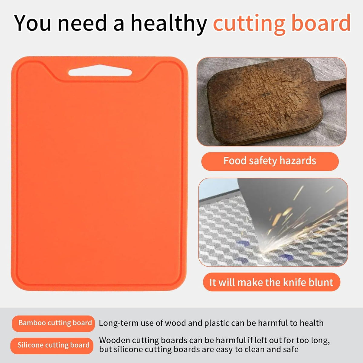 Flexible Silicone Cutting Boards For Kitchen 11.8''x 8.6'',BPA Free Silicone Cutting Board Kitchen Mat For Fruit and Vegetables, Dishwasher Safe, Suitable For Both Indoor and Outdoor (Blue)