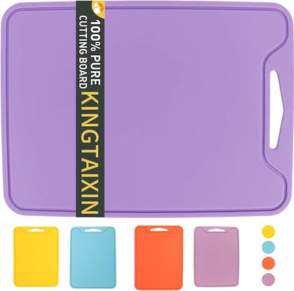 Flexible Silicone Cutting Boards For Kitchen 11.8''x 8.6'',BPA Free Silicone Cutting Board Kitchen Mat For Fruit and Vegetables, Dishwasher Safe, Suitable For Both Indoor and Outdoor (Blue)