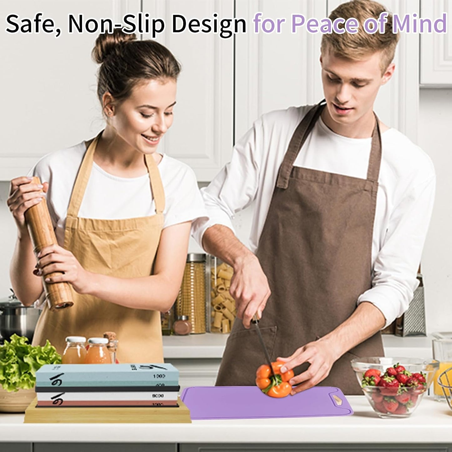 Flexible Silicone Cutting Boards For Kitchen 11.8''x 8.6'',BPA Free Silicone Cutting Board Kitchen Mat For Fruit and Vegetables, Dishwasher Safe, Suitable For Both Indoor and Outdoor (Blue)