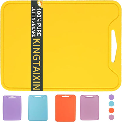 Flexible Silicone Cutting Boards For Kitchen 11.8''x 8.6'',BPA Free Silicone Cutting Board Kitchen Mat For Fruit and Vegetables, Dishwasher Safe, Suitable For Both Indoor and Outdoor (Blue)