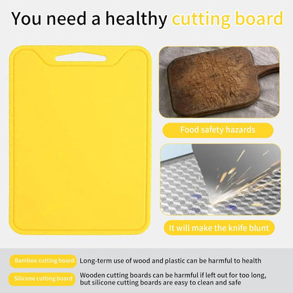 Flexible Silicone Cutting Boards For Kitchen 11.8''x 8.6'',BPA Free Silicone Cutting Board Kitchen Mat For Fruit and Vegetables, Dishwasher Safe, Suitable For Both Indoor and Outdoor (Blue)