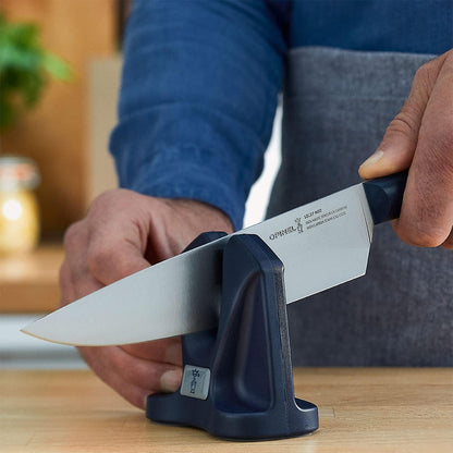 Manual Sharpener, Portable Compact Knife Maintenance and Sharpening Tool, Self Adjusting Angle, Silicone Padded Base, Blue,One Size,254562