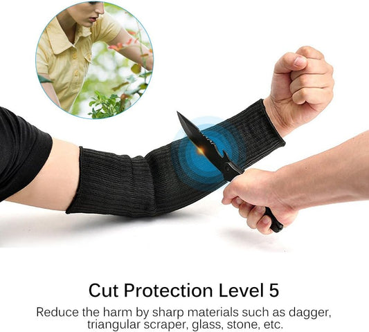 Arm Protectors for Thin Skin, Level 5 Heat/Burn/Cut Arm Sleeves - &Steel Wire Anti Abrasion Arm Guard for Men Women Garden Kitchen Farm Welding Work