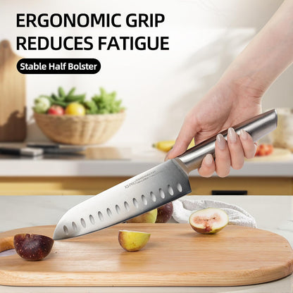 KnifeSaga 14 Pcs Knife Block Set, Premium, Razor Sharp, Japanese Steel