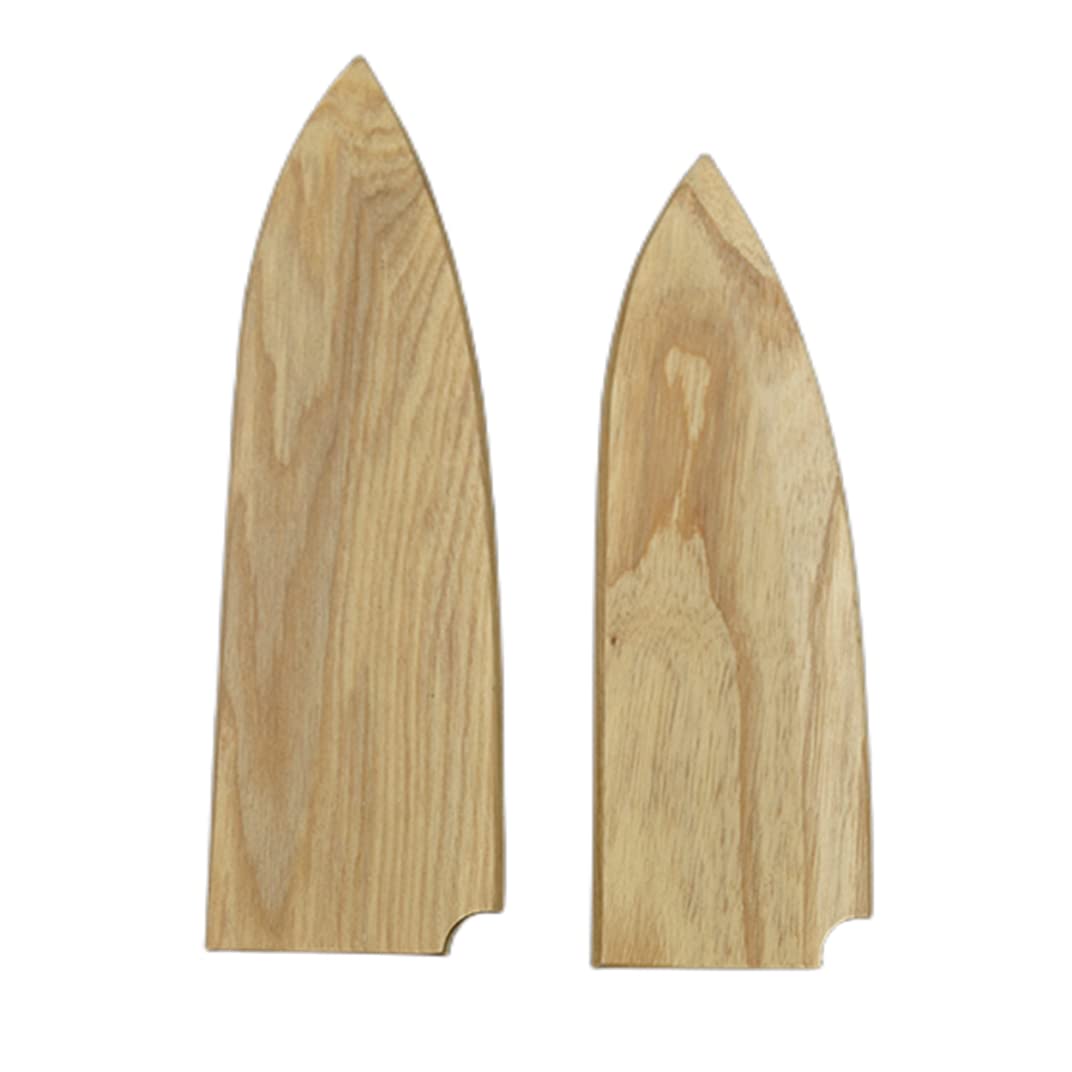 Handmade Natural Beech Wood Japanese Chef Knives Magnetic Sheath Sakimaru Yanagiba Santoku Sakimaru Kiritsuke Deba Eel Knife Sheath Case Holder Wooden Cover (Sakimaru,300MM)