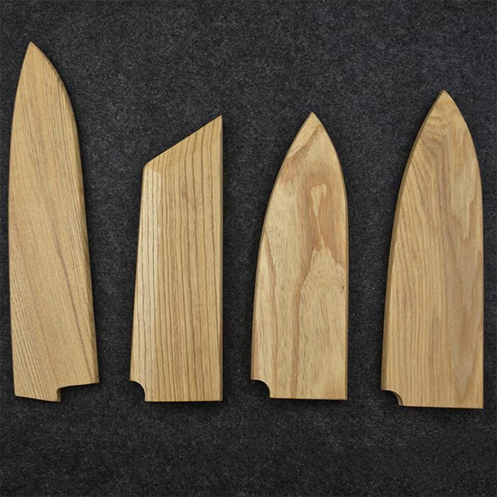 Handmade Natural Beech Wood Japanese Chef Knives Magnetic Sheath Sakimaru Yanagiba Santoku Sakimaru Kiritsuke Deba Eel Knife Sheath Case Holder Wooden Cover (Sakimaru,300MM)