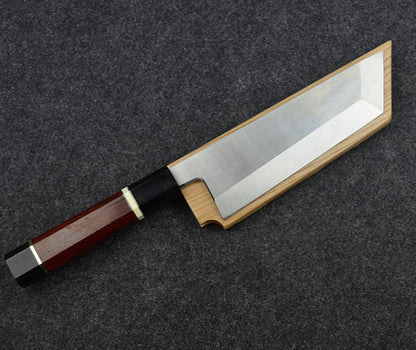Handmade Natural Beech Wood Japanese Chef Knives Magnetic Sheath Sakimaru Yanagiba Santoku Sakimaru Kiritsuke Deba Eel Knife Sheath Case Holder Wooden Cover (Sakimaru,300MM)