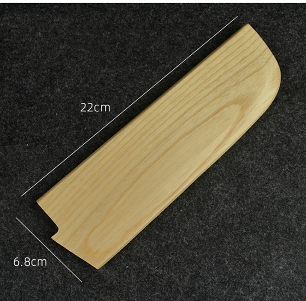 Handmade Natural Beech Wood Japanese Chef Knives Magnetic Sheath Sakimaru Yanagiba Santoku Sakimaru Kiritsuke Deba Eel Knife Sheath Case Holder Wooden Cover (Sakimaru,300MM)
