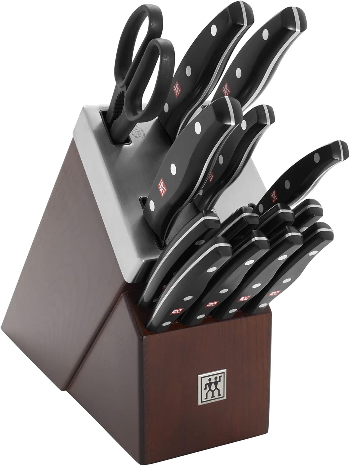 Twin Signature 15-Piece Razor-Sharp German Knife Block Set, Made in Company-Owned German Factory with Special Formula Steel perfected for almost 300 Years, Dishwasher Safe