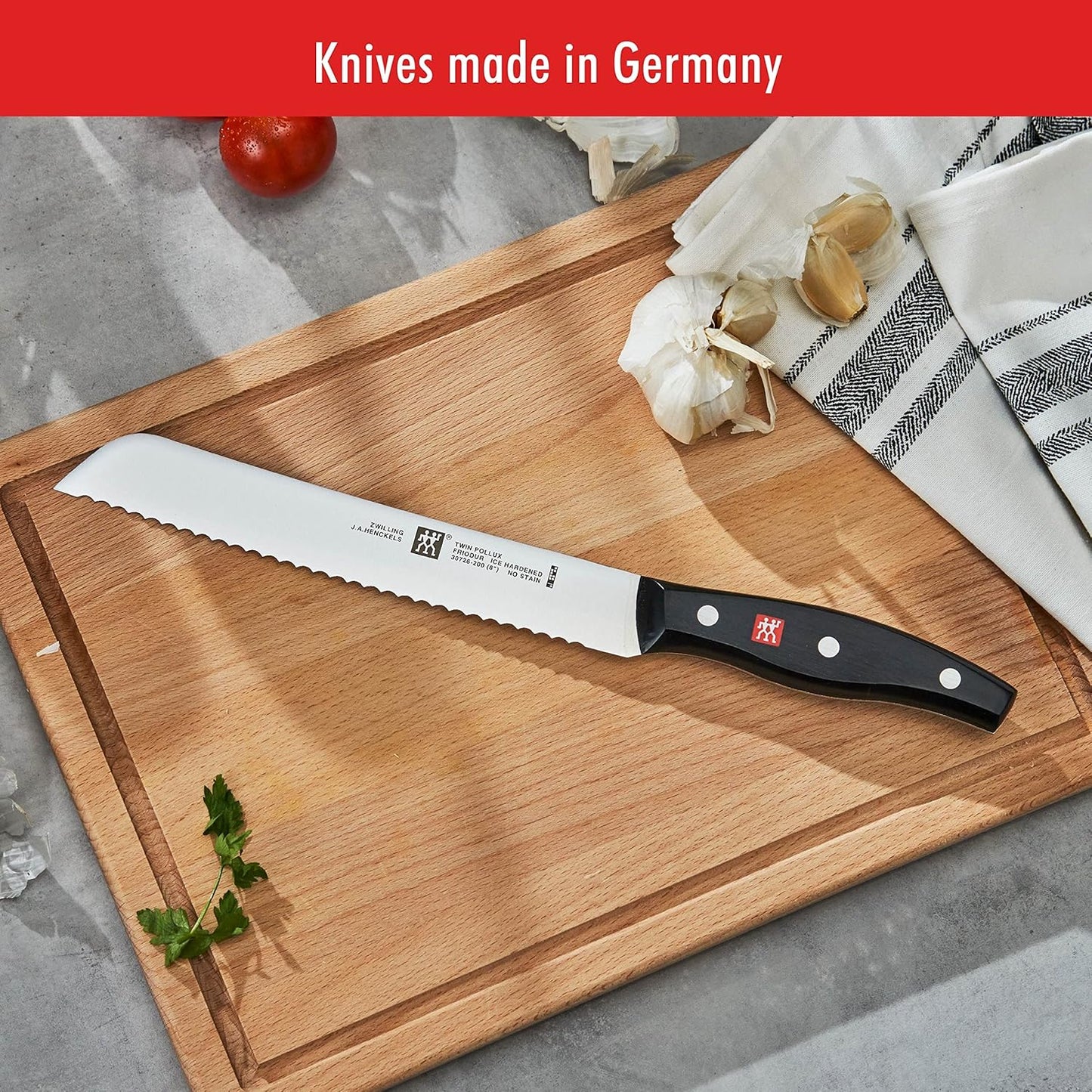 Twin Signature 15-Piece Razor-Sharp German Knife Block Set, Made in Company-Owned German Factory with Special Formula Steel perfected for almost 300 Years, Dishwasher Safe