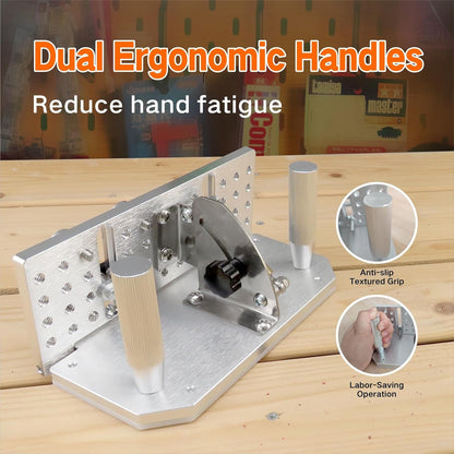 Belt Grinder Knife Jig, -5°~25° Angle Adjustable, 7.68" Long with Dual Handles and Dual Press Plates, for Angle Grind Guide in Belt Sander Blade Making.