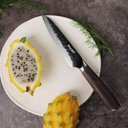 2-Piece Japanese Chef Knife Set, 9Cr18MoV High Carbon Stainless Steel Blades with Ergonomic Pakkawood Handles, Ultra Sharp 8-Inch Chef & 5-Inch Utility Kitchen Knives for Daily Meal Prep