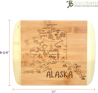 A Slice of Life New Jersey Engraved Map Cutting Board | 11” x 8.75” charcuterie board with engraved state map artwork. Smooth reverse side for food prep. Hang tie for wall display. - Colors B