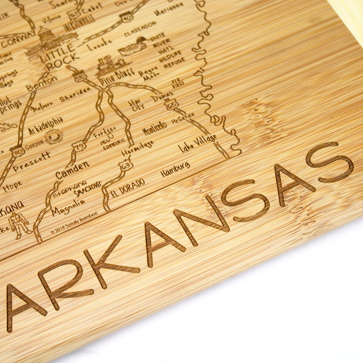 A Slice of Life New Jersey Engraved Map Cutting Board | 11” x 8.75” charcuterie board with engraved state map artwork. Smooth reverse side for food prep. Hang tie for wall display. - Colors B