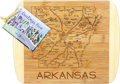 A Slice of Life New Jersey Engraved Map Cutting Board | 11” x 8.75” charcuterie board with engraved state map artwork. Smooth reverse side for food prep. Hang tie for wall display. - Colors B
