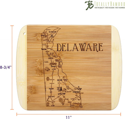 A Slice of Life New Jersey Engraved Map Cutting Board | 11” x 8.75” charcuterie board with engraved state map artwork. Smooth reverse side for food prep. Hang tie for wall display. - Colors B