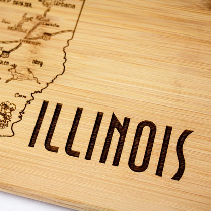 A Slice of Life New Jersey Engraved Map Cutting Board | 11” x 8.75” charcuterie board with engraved state map artwork. Smooth reverse side for food prep. Hang tie for wall display. - Colors B
