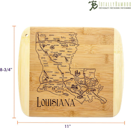 A Slice of Life New Jersey Engraved Map Cutting Board | 11” x 8.75” charcuterie board with engraved state map artwork. Smooth reverse side for food prep. Hang tie for wall display. - Colors B