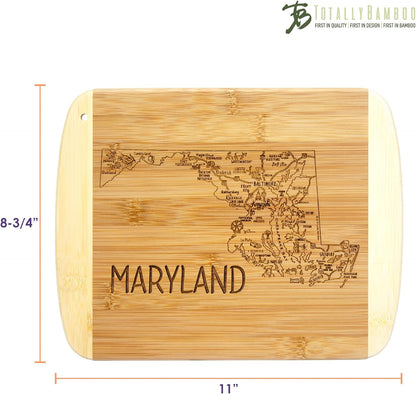 A Slice of Life New Jersey Engraved Map Cutting Board | 11” x 8.75” charcuterie board with engraved state map artwork. Smooth reverse side for food prep. Hang tie for wall display. - Colors B