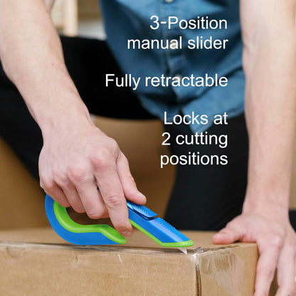 Slice - 10400 Box Cutter, 3 Position Manual Button with Ceramic Blade, Locking blade
