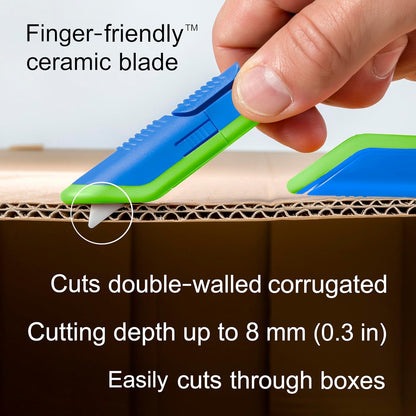 Slice - 10400 Box Cutter, 3 Position Manual Button with Ceramic Blade, Locking blade