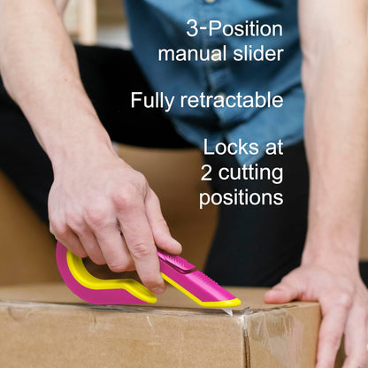 Slice - 10400 Box Cutter, 3 Position Manual Button with Ceramic Blade, Locking blade