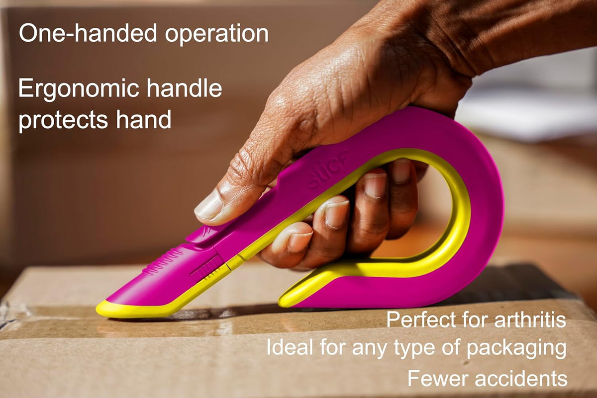 Slice - 10400 Box Cutter, 3 Position Manual Button with Ceramic Blade, Locking blade